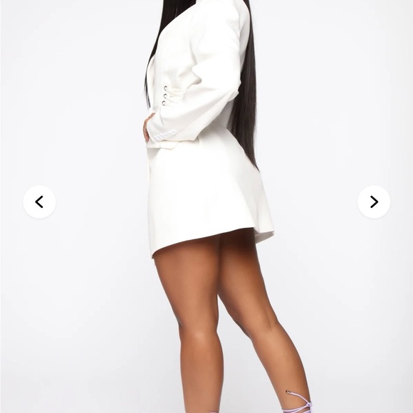 Boardin' Jets Blazer Dress - White a Fashion Nova x Cardi B collab - Picture 3 of 7